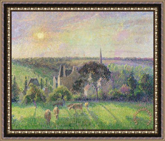 Camille Pissarro The Church and Farm of Eragny Framed Painting