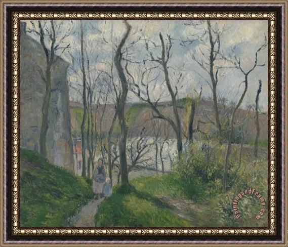 Camille Pissarro The Royal Palace at The Hermitage, Pontoise (paysage a Pointoise) Framed Print