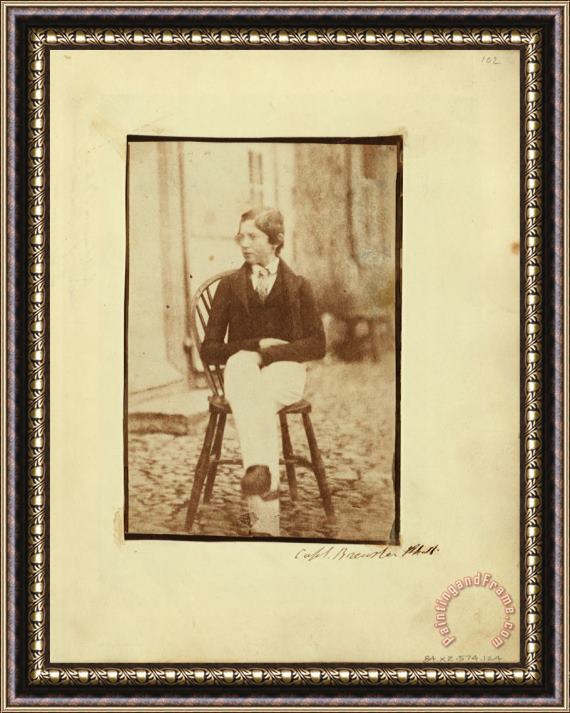 Capt. Henry Craigie Brewster Portrait of a Young Boy. Framed Print