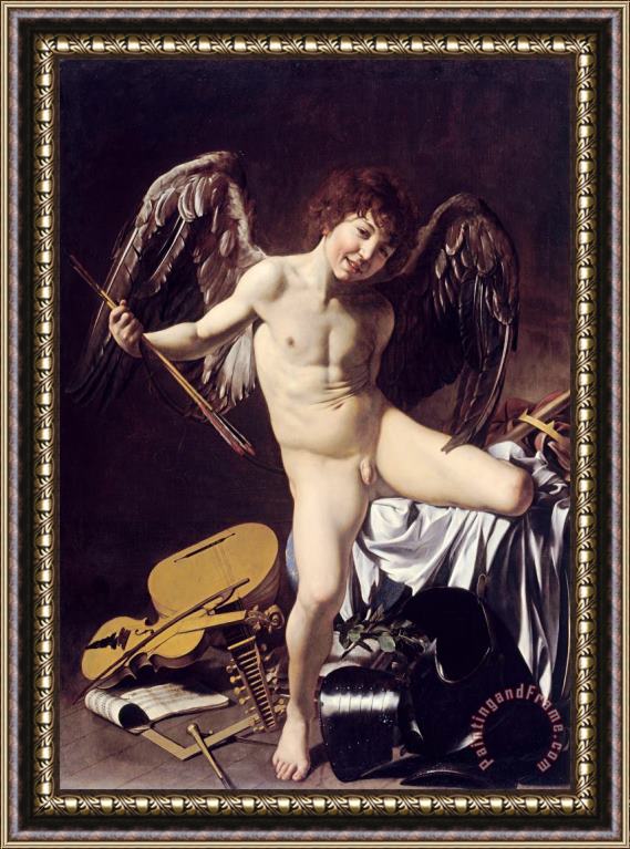 Caravaggio Amor Vincit Omnia Framed Painting