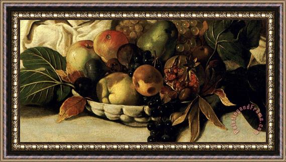 Caravaggio Basket Of Fruit Detail Bacchus Framed Painting