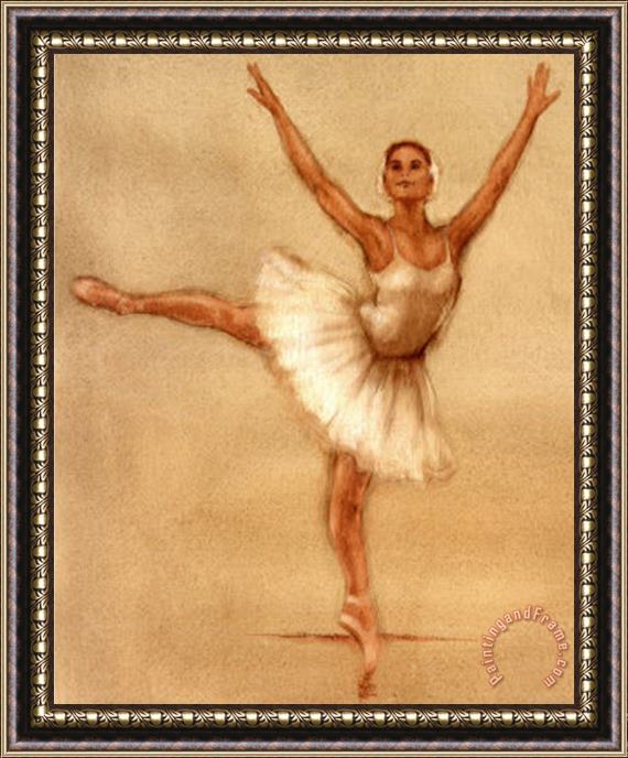 Caroline Gold Ballerina II Framed Painting