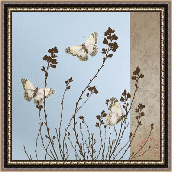 Caroline Gold Butterflies Framed Painting