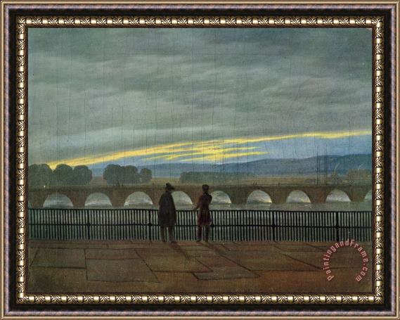 Caspar David Friedrich August Bridge in Dresden Framed Print