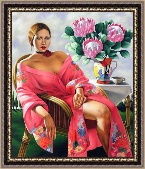 Catherine Abel Tea Late Afternoon Framed Painting