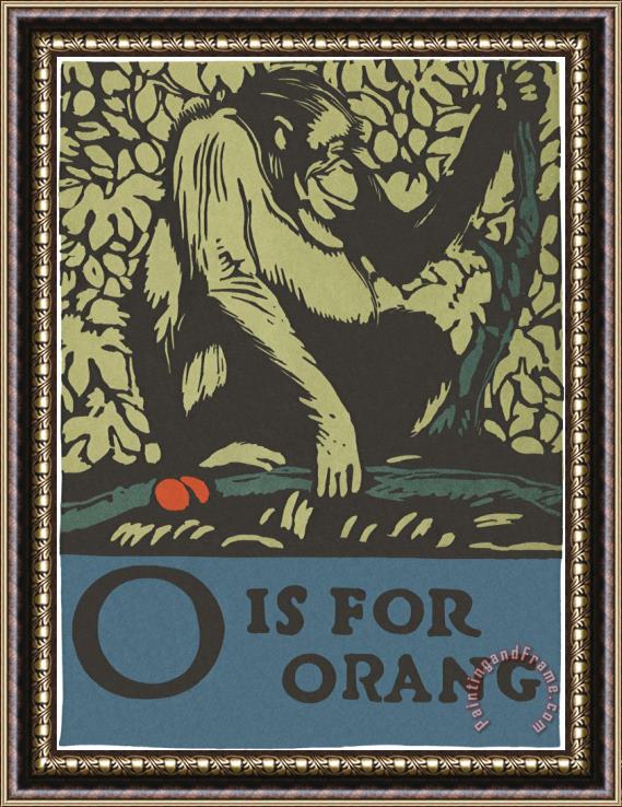 C.B. Falls Alphabet: O Is for Orangutan Framed Print