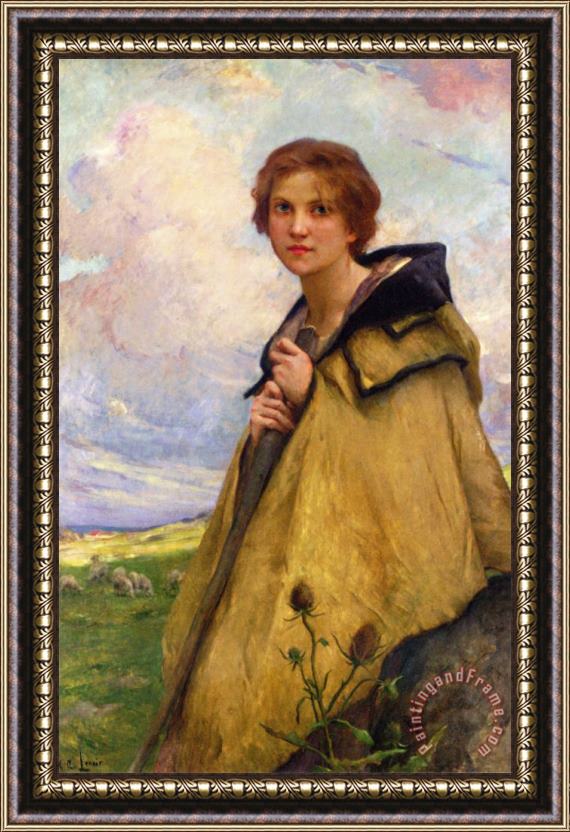 Charles Amable Lenoir The Shepherdess Framed Print