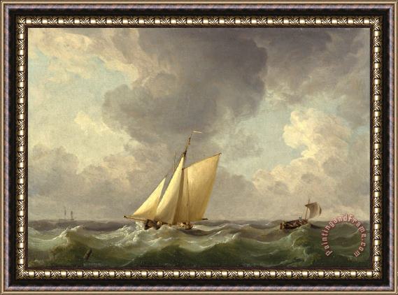 Charles Brooking A Cutter in a Strong Breeze Framed Print