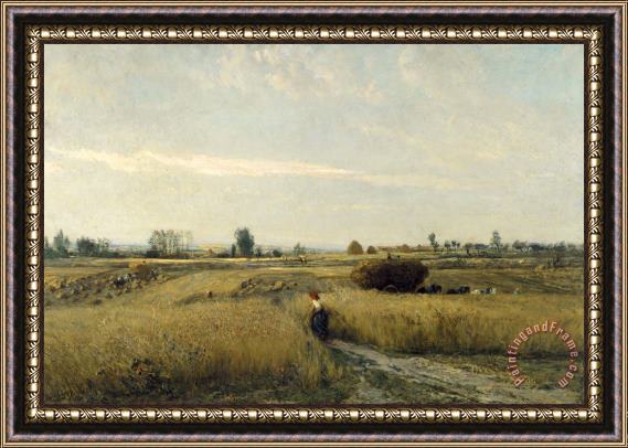 Charles Francois Daubigny Harvest Framed Painting