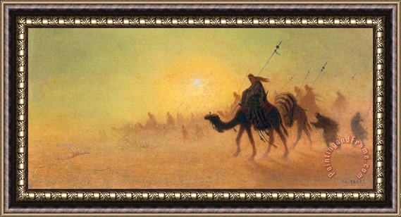 Charles Theodore Frere Crossing The Desert Framed Painting