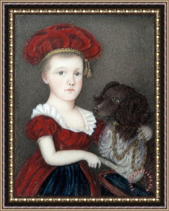 Charles William Eldredge Portrait of Frances Elizabeth Waldo Framed Painting