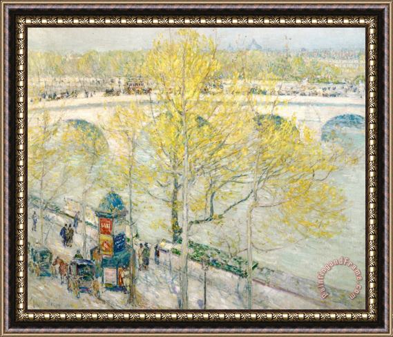 Childe Hassam Pont Royal Paris Framed Painting