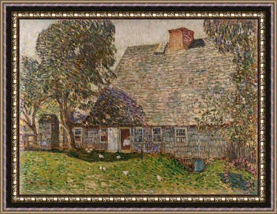 Childe Hassam The Old Mulford House Framed Print