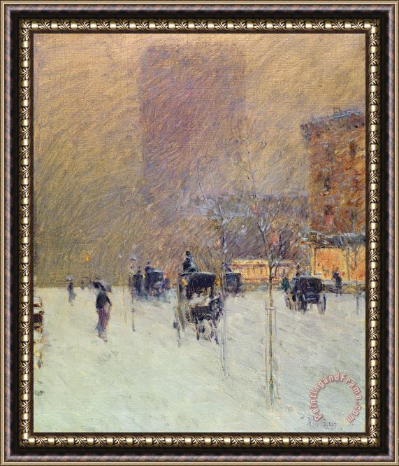 Childe Hassam Winter Afternoon in New York Framed Print