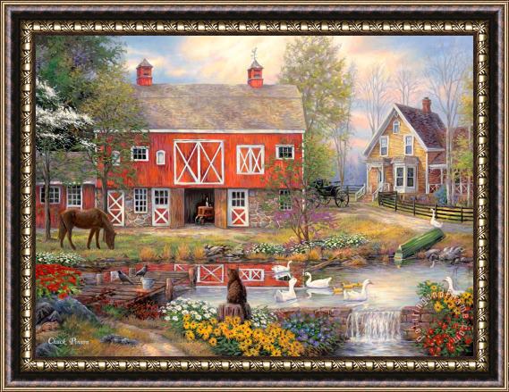 Chuck Pinson Reflections On Country Living Framed Painting