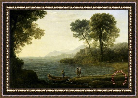 Claude Lorrain The Embarkation of Carlo And Ubaldo Framed Painting