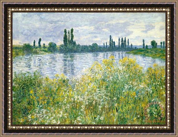 Claude Monet Banks Of The Seine Vetheuil Framed Painting