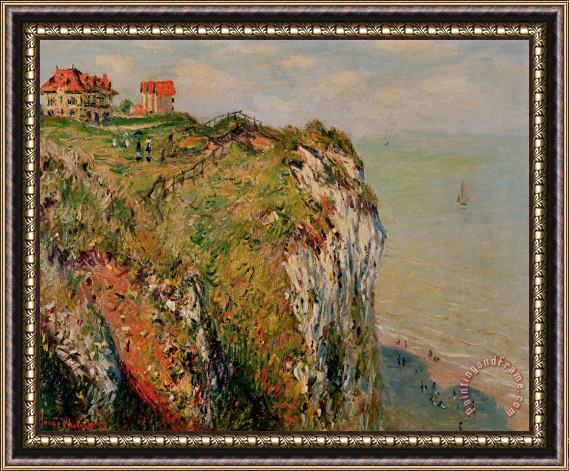 Claude Monet Cliff at Dieppe Framed Painting