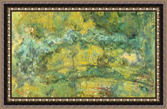 Claude Monet Passage On Waterlily Pond Framed Painting