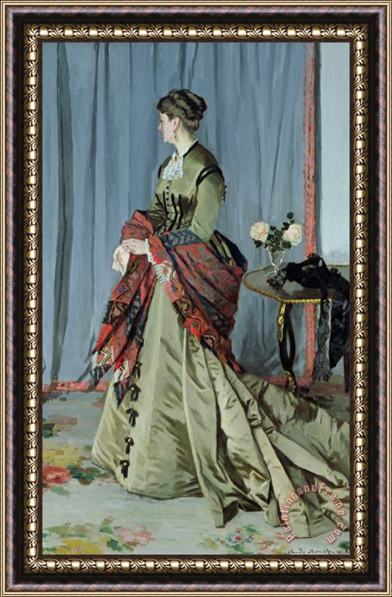 Claude Monet Portrait of Madame Louis Joachim Gaudibert Framed Print