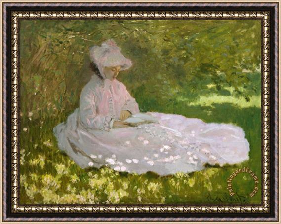 Claude Monet Springtime Framed Painting