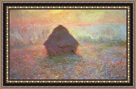 Claude Monet Sun in the Mist Framed Painting