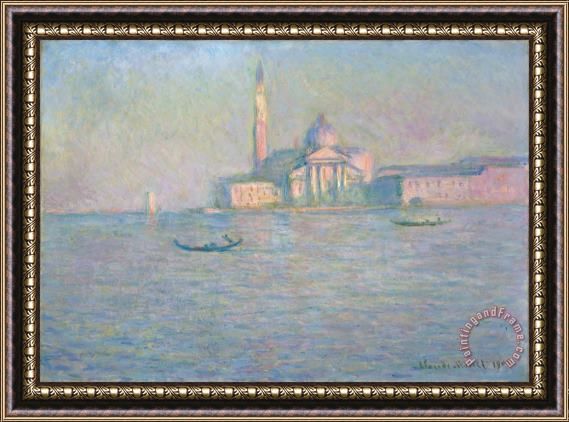 Claude Monet The Church Of San Giorgio Maggiore Venice Framed Painting