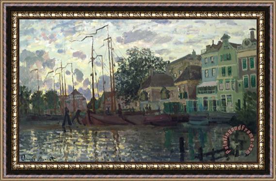 Claude Monet The Dam at Zaandam Framed Print