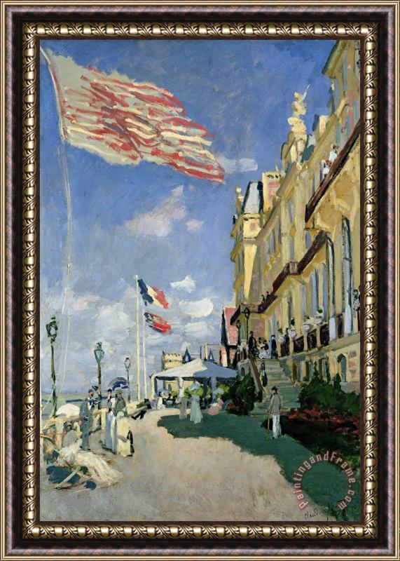 Claude Monet The Hotel des Roches Noires at Trouville Framed Painting