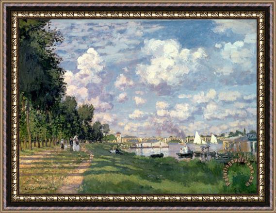 Claude Monet The Marina at Argenteuil Framed Painting