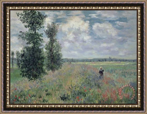 Claude Monet The Poppy Field Framed Print