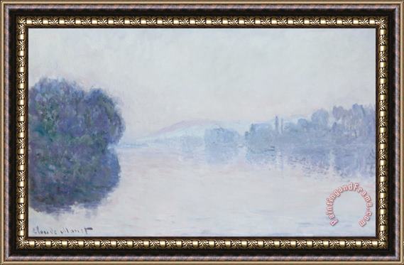 Claude Monet The Seine near Vernon Framed Painting