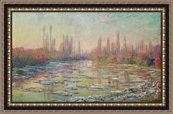 Claude Monet The Thaw on the Seine Framed Painting