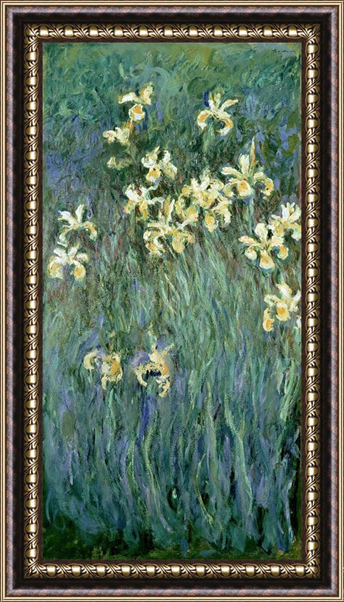 Claude Monet The Yellow Irises Framed Painting