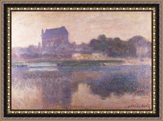 Claude Monet Vernon Church in Fog Framed Painting