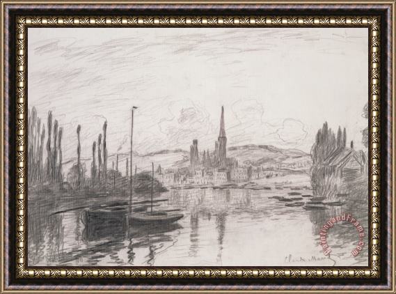 Claude Monet View Of Rouen Framed Print