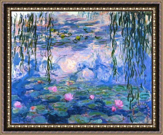 Claude Monet Waterlilies 1919 Framed Painting