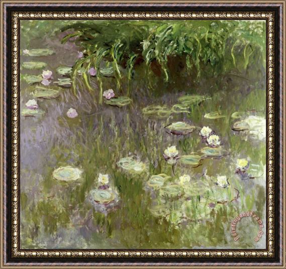 Claude Monet Waterlilies at Midday Framed Painting
