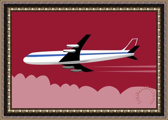 Collection 10 Jumbo Jet Plane retro Framed Print