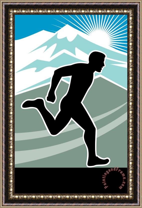 Collection 10 Marathon Runner Framed Painting