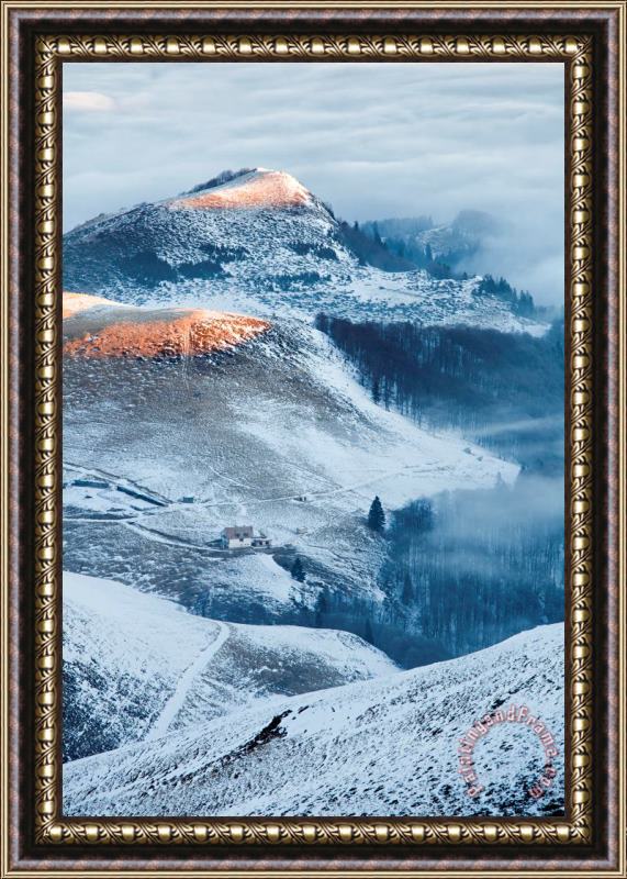 Collection 12 Over the Frosty Mist Framed Painting
