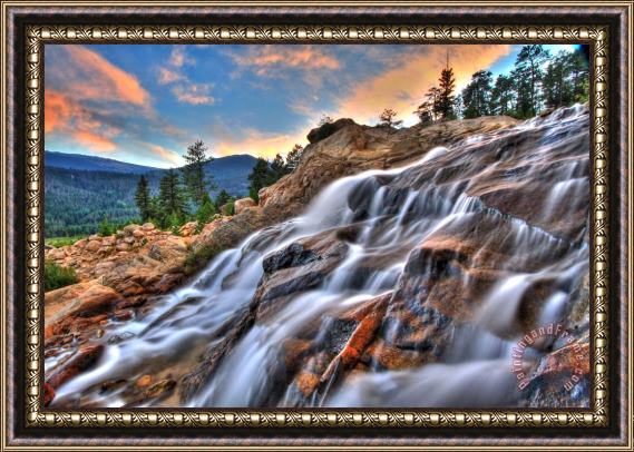 Collection 14 Sunset Falls Landing Framed Painting