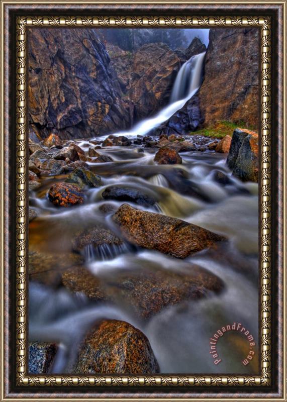 Collection 14 Waterfall Canyon Vertical Framed Print