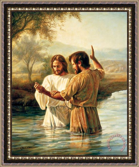 Collection 2 Baptism Of Christ Framed Painting
