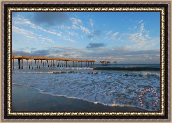 Collection 3 Cape Hatteras Fishing Pier Broken But Standing Framed Painting