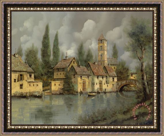 Collection 7 Il Borgo Sul Fiume Framed Painting