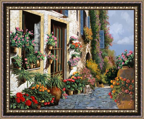 Collection 7 La Strada Del Lago Framed Painting