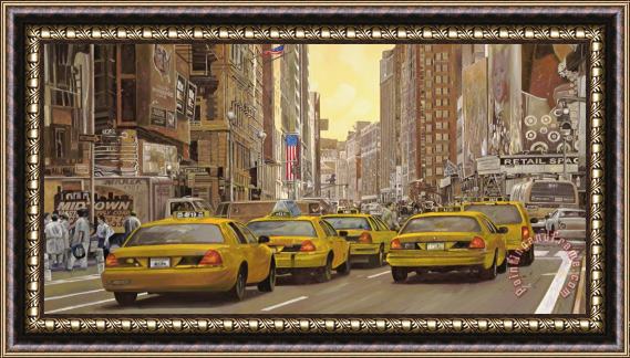 Collection 7 taxi a New York Framed Painting