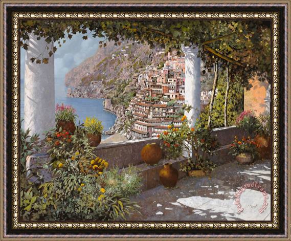 Collection 7 terrazza a Positano Framed Painting