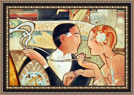 Collection Art Deco Couple Framed Painting